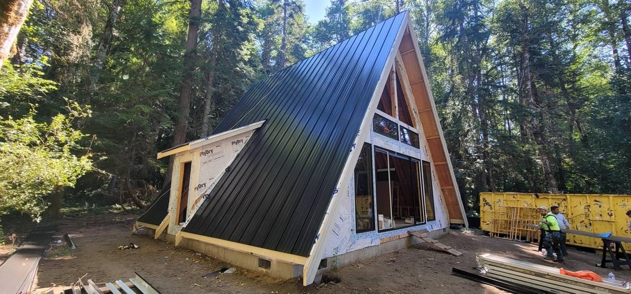 Forest Cabin with metal roof