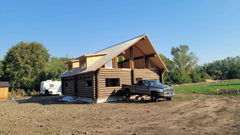 Working in roof cabin